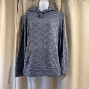 Express Blue Pattern‎ Hoodie Mens Medium